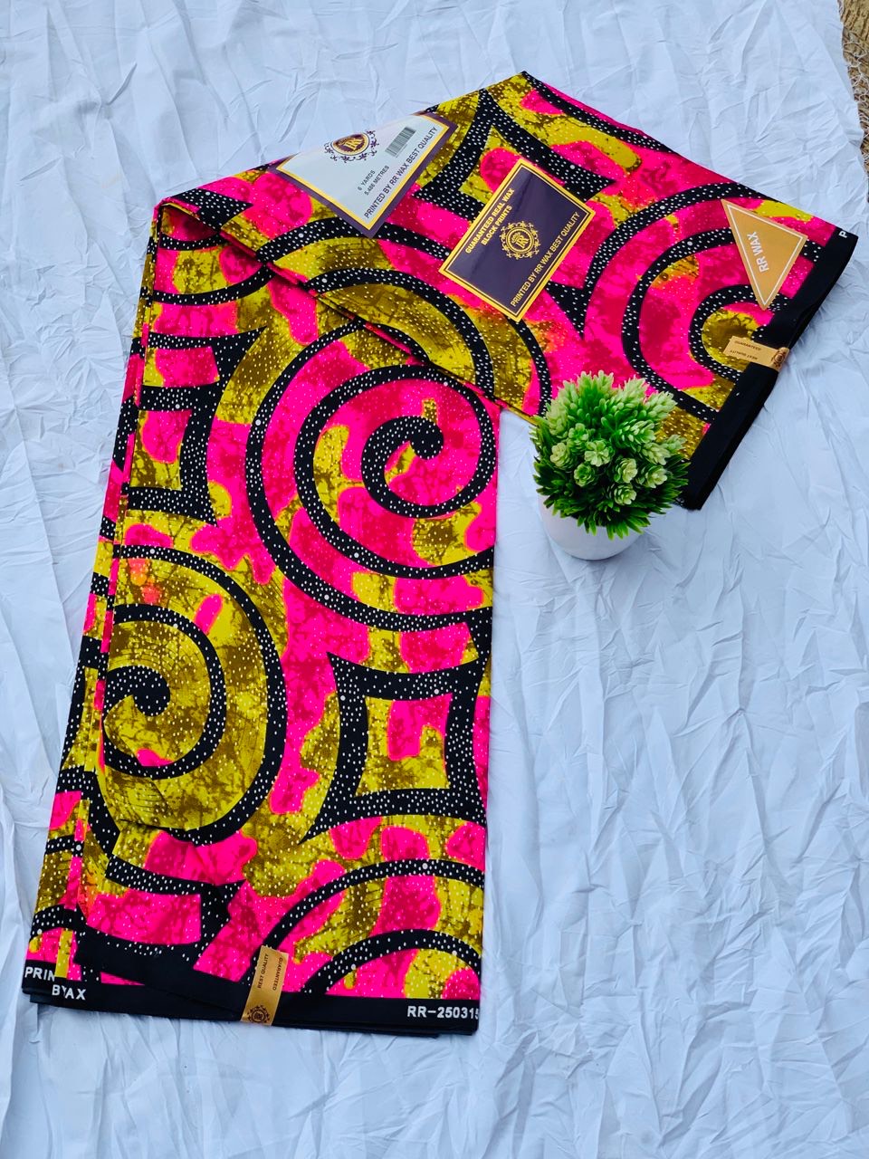 Authentic Ankara Fabric in Vibrant African Wax Print Cotton