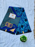 Vibrant Ankara fabric with colorful African wax print pattern in 100% cotton
