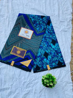 Vibrant Ankara fabric with colorful African wax print pattern in 100% cotton
