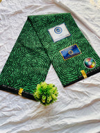 Green spiral print Ankara fabric
