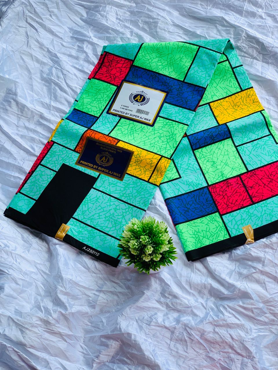 Vibrant multi-color block pattern