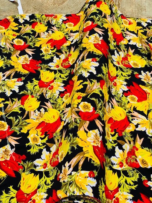Flower Crepe Fabric