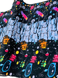Classic vintage crepe fabric material.