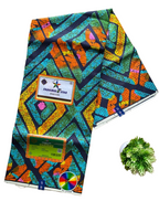 High Quality Vibrant Geometric Ankara Fabric