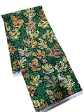 Green and yellow leaf pattern Ankara fabric