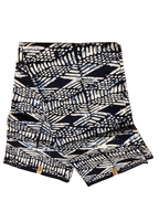 Black and white abstract pattern Ankara fabric