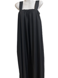 black wide strap maxi dress