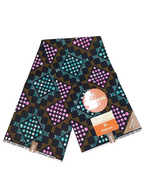 High Quality Black, Pink and Teal Ankara Fabric