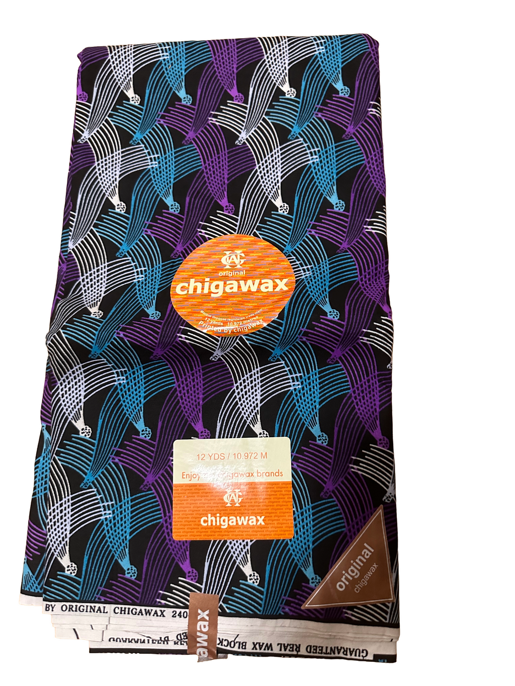 High Quality Purple and Gold Ankara Fabric