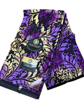 High Quality Purple and Gold Ankara Fabric