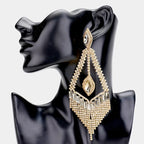 Dazzling Silver Chandelier Earrings 