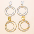 Silver Layered Chandelier Earrings – All-Angle Light-Catching Glamour for Every Occasion