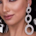 silver dangle chandelier earrings

