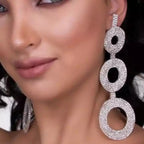 silver dangle chandelier earrings
