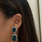 Green Fashion Earrings 