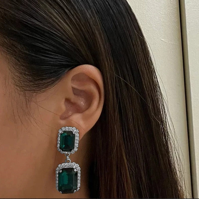 Green Fashion Earrings 