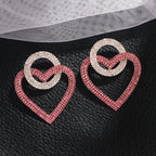 Pink and Gold Stud Earrings