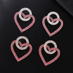 Pink and gold stud earrings 