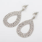 compact silver drop earrings