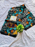 Vibrant leaf-pattern Ankara wax print