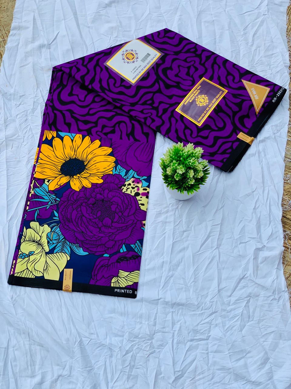 Vibrant floral patterned Ankara wax print