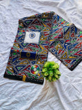 Vibrant multi-color geometric Ankara in image