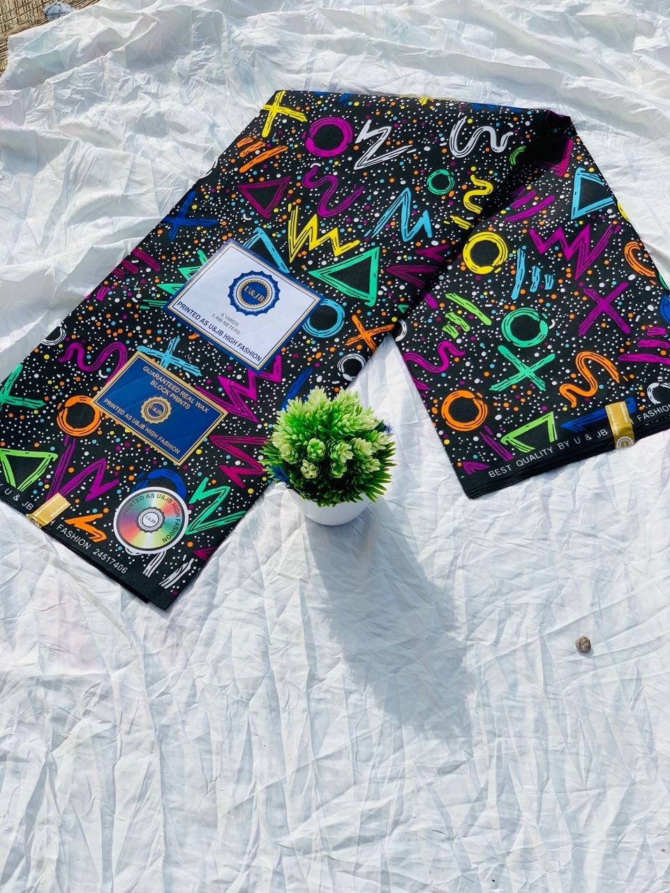 Ankara Fabric – 100% Cotton | 6 Yards | Vibrant African Print